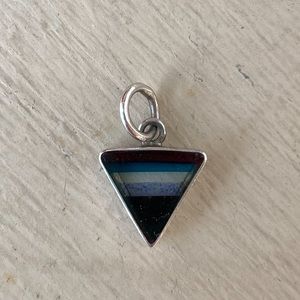 Sterling silver surfboard resin pendant